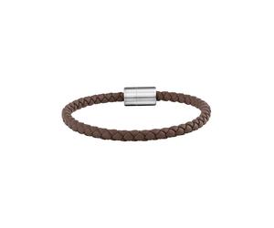 cai Armband Leder olivenblattgegerbt braun Stahl Einheitsgröße