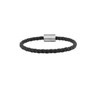 cai Armband Leder olivenblattgegerbt schwarz Stahl Einheitsgröße