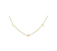 cai Collier 925 Sterling Silber gelb vergoldet Sternschnuppe - Saturn - Mond Einheitsgröße