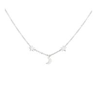 caї Collier 925 Sterling Silber rhodiniert Mond Sterne 925/- Silber, weiß weiß