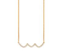 CAÏ Collier »925/- Sterling Silber vergoldet Topas Wellen«, gelb
