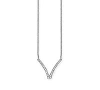 Collier 925/- Sterling Silber Topas 60+5cm Glänzend 0,240ct CAI weiß 001 (Artikelnummer: 3F911/10X001)