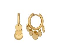 CAÏ Paar Creolen »Boho dangling hoops 925/- Sterling Silber vergolde«, Creolen