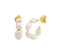 Cai Creolen 925/- Sterling Silber Zirkonia 1,5Cm Glänzend