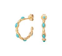 cai Creolen 925/- Sterling Silber Türkis türkis 2,0cm Glänzend