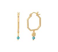 cai Creolen 925/- Sterling Silber Howlith türkis 2,7cm Glänzend