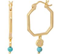 cai Creolen 925/- Sterling Silber Howlith türkis 2,7cm Glänzend