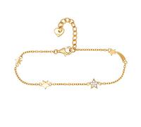 cai Damen Armband 925/- Sterling Silber 17+3cm Glänzend Zirkonia gelb 274260026-1-18