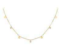 cai Damen Collier 925/- Sterling Silber 40+5cm Glänzend Zirkonia gelb 358250307-45-1