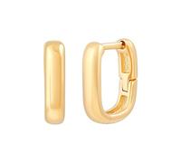 Paar Creolen CAÏ "eckig", gelb, Ohrringe, Damen, one-size, Silber 925 (Sterlingsilber) (66772301-0) gelb