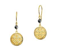 cai Damen Ohrhänger 925/- Sterling Silber 3,9cm Matt/Glanz Hämatit gelb 1,600ct 132210409