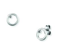 cai Damen Ohrringe 925/- Sterling Silber 0,7cm Glänzend Zirkonia weiß 273220689