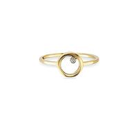 cai Damen Ring 925/- Sterling Silber vergoldet Zirkonia gelb 273271221