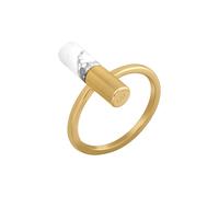 Ring 925/- Sterling Silber Howlith weiß vergoldet CAI gelb 58 (Artikelnummer: 5B607/00X58)