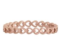 cai Ring 925/- Sterling Silber rosévergoldet Herz Stacking Q