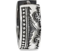 CAÏ Paar Creolen »925/-Sterling Silber rhodiniert oxidiert«, Rockabilly-Design
