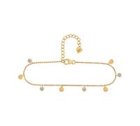 CAÏ Fußkette »925/- Sterling Silber vergoldet Anhänger Plättchen«, Fußkette