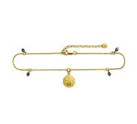 caï Fußkette 925/- Sterling Silber Hämatit 1,200ct 19+4cm Damen