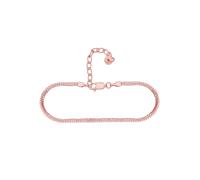 Fußkette CAÏ "925/- Sterling Silber rosé vergoldet Venezianer Kette zweireihig", rot, Fußketten, Damen, 22+3cm, Silber 925 (Sterlingsilber), glänzend, Fußkette (60935302-0)