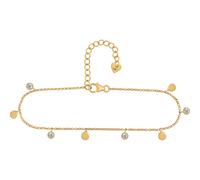 CAÏ Fußkette »925/- Sterling Silber vergoldet Anhänger Plättchen«, Fußkette