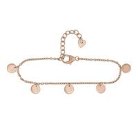 cai Fußkette 925 Silber rosévergoldet Plättchen Boho Einheitsgröße
