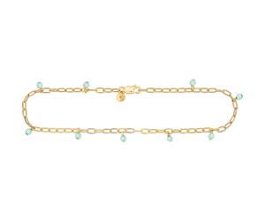 caï Fußkette 925er Silber türkis Damen