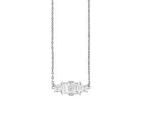 Halskette Silber 925 rhodiniert Weißtopas 45cm 41178872479838