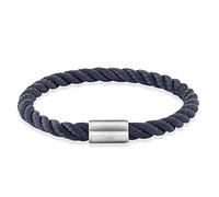 cai Herren Armband Edelstahl 23cm Glänzend ohne Stein blau 500060058-23