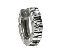 cai Herren Einzel-Ohrring 925/- Sterling Silber 1,3cm oxidiert ohne Stein Silbergrau 0,176ct 132210505