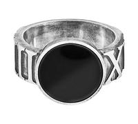 cai Herren Ring 925/- Sterling Silber Mattiert Onyx Silbergrau 132270824