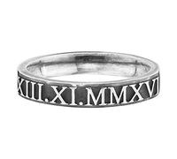 cai Herren Ring 925/- Sterling Silber Mattiert Silbergrau 132270822