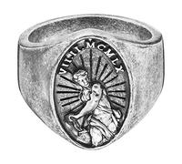 cai Herren Ring 925/- Sterling Silber Mattiert Silbergrau 132270831