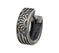 cai Herren Single Creole 925/- Sterling Silber 1,3cm Matt Silbergrau 274210100