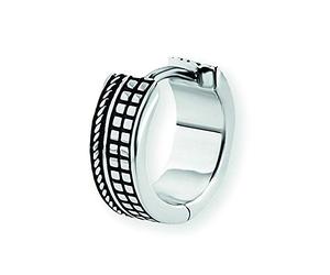 cai Herren Single-Ohrring 925/- Sterling Silber 1,25cm Glänzend ohne Stein Silbergrau 132210510