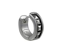 CAÏ Paar Creolen »925/-Sterling Silber rhodiniert matt oxidiert«, Creole