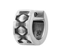 cai Herren Single Ohrring 925/- Sterling Silber 1,53cm oxidiert ohne Stein Silbergrau 132210501