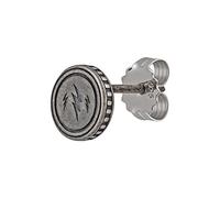 cai Herren Single Ohrstecker 925/- Sterling Silber 0,8cm Mattiert Silbergrau 132220562