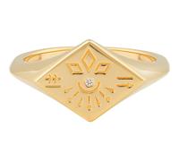 Ring 925 Silber vergoldet Siegelring Raute Tattoo 41185190969438