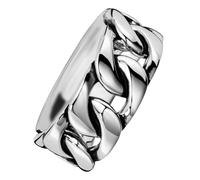 CAÏ Ring »925/- Sterling Silber rhodiniert Ketten-Optik«, weiß