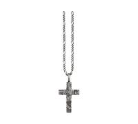 CAÏ Anhänger mit Kette »925/- Sterling Silber oxidiert Kreuz«, Silbergrau