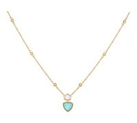 Cai Collier 925/- Sterling Silber Amazonit 42+3Cm Glänzend