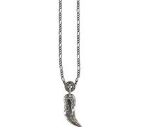 CAÏ Anhänger mit Kette »925/- Sterling Silber oxidiert Tigerzahn«, Silbergrau