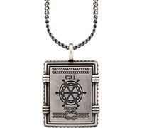 CAÏ Kette mit Anhänger »925/- Silber matt oxidiert Sailor Wappen«