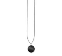 CAÏ Anhänger mit Kette »925/- Sterling Silber rhodiniert Onyx«, Silbergrau