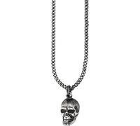 CAÏ Anhänger mit Kette Totenkopf »925/- Sterling Silber oxidiert«, weiß