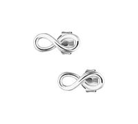 CAÏ Ohrstecker »925/- Sterling Silber Unendlichkeit«, weiß