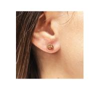 CAÏ Ohrstecker »925/- Sterling Silber rotvergoldet Emoji«