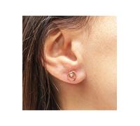 cai Ohrstecker 925/- Sterling Silber rotvergoldet Zirkonia Einheitsgröße