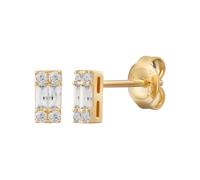 caï Ohrstecker 925/- Sterling Silber Zirkonia gelb vergoldet Damen