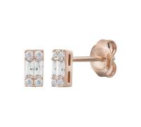 cai Ohrstecker 925 Sterling Silber rosé vergoldet Zirkonia Einheitsgröße